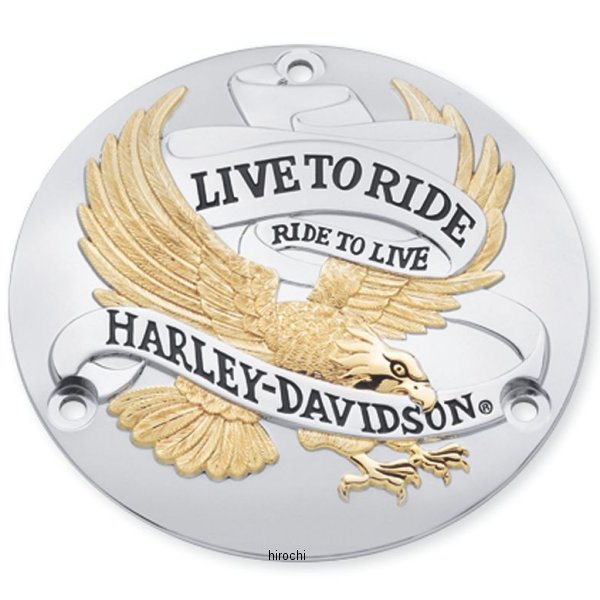 ハーレー純正 ダービーカバー Live to Ride ゴールド 70年-98年 モデル 25391-90T JP店｜株式会社ヒロチー商事 店