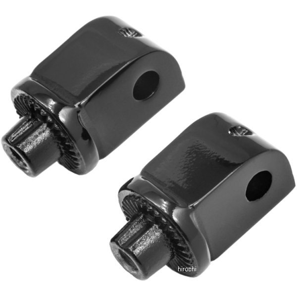 【USA在庫あり】 クリアキン Kuryakyn フットペグ 取付金具 スプライン リア ホンダ、ヤマハ 黒 左右ペア kur8869 JP店