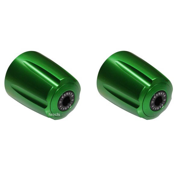 【メーカー在庫あり】 ユーカナヤ U-KANAYA アルミビレットハンドルバーエンド グルーヴタイプ Z250 緑/緑 BEGVGR-KA067-GR JP店