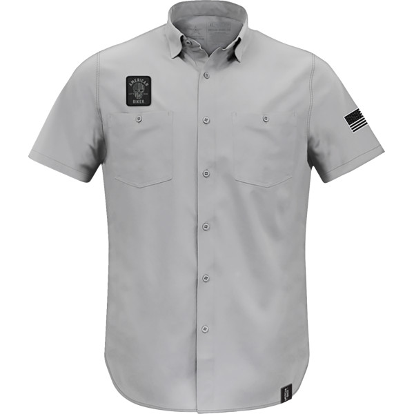 【USA在庫あり】 AMERICAN BIKER シャツ LTW BIKER SAM グレー/ブラック Lサイズ 3040-3402 JP店
