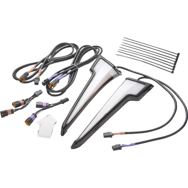 【USA在庫あり】 チロ CIRO LIGHT FAIRING LED QUILL W/T-SIGNAL STREET GLIDE ブラック 2040-3432 JP店