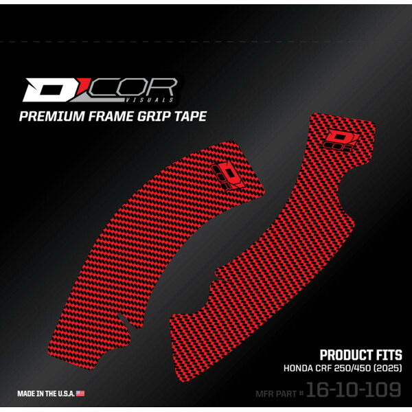 【USA在庫あり】 D'cor Visuals フレーム グリップテープ ホンダ RED 4320-2635 JP店