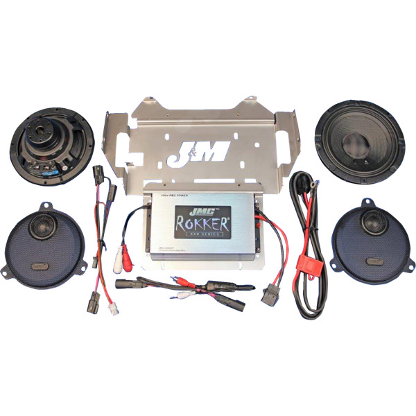 【USA在庫あり】 J&M AMP スピーカー キット ST6 400W 2CH 14-23 HD FLHX FLHTK FLHCUTG 4405-0945 JP店