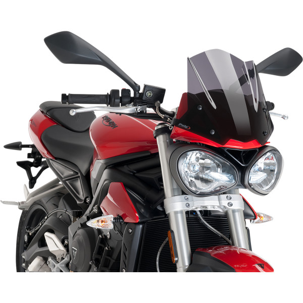 【USA在庫あり】 プーチ Puig ウィンドスクリーン NEW SPORT トライアンフ Street Triple765 ダークスモーク 2301-2826 JP店