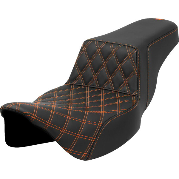 【USA在庫あり】 サドルメン Saddlemen シート STEP UP フロント LS EXT RCH オレンジ ステッチ 0801-1579 JP店