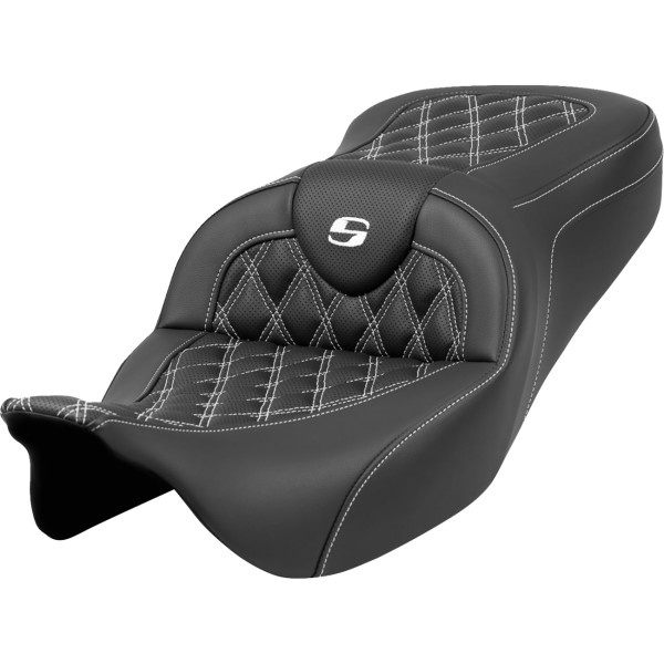 【USA在庫あり】 サドルメン Saddlemen シート ROADSOFA LS ホワイト ステッチ 0801-1598 JP店
