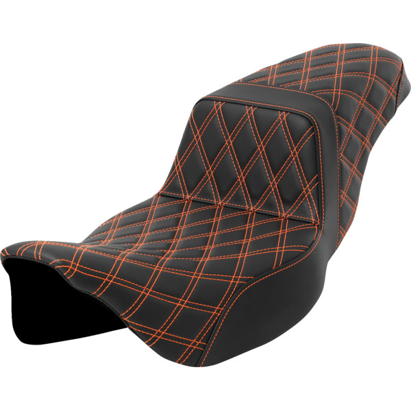 【USA在庫あり】 サドルメン Saddlemen シート STEP UP LS EXT RCH オレンジ ステッチ 0801-1602 JP店