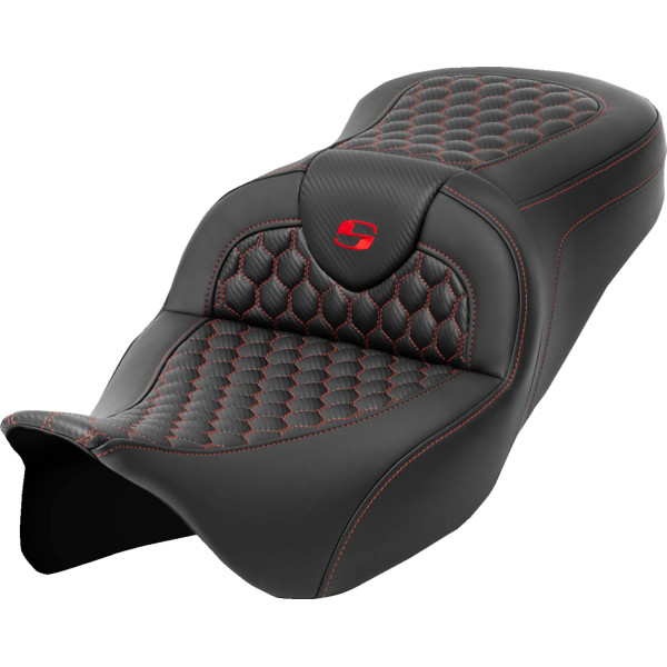 【USA在庫あり】 サドルメン Saddlemen シート ROADSOFA HC レッド ステッチ 0801-1639 JP店