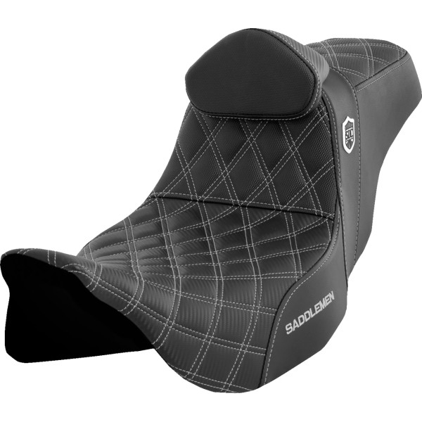 【USA在庫あり】 サドルメン Saddlemen シート SDC PERF GRIPPER W/BR シルバー ステッチ 0801-1666 JP店