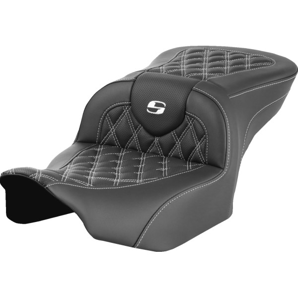【USA在庫あり】 サドルメン Saddlemen シート ROADSOFA LS ホワイト ステッチ 0801-1718 JP店