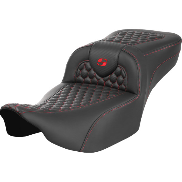 【USA在庫あり】 サドルメン Saddlemen シート ROADSOFA EXT RCH レッド ステッチ 0801-1759 JP店