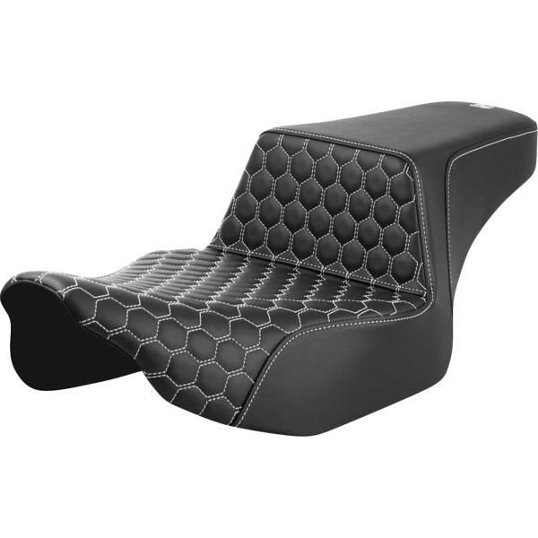 【USA在庫あり】 サドルメン Saddlemen シート STEP UP EXT RCH HC フロント ホワイト ステッチ 0801-1837 JP店