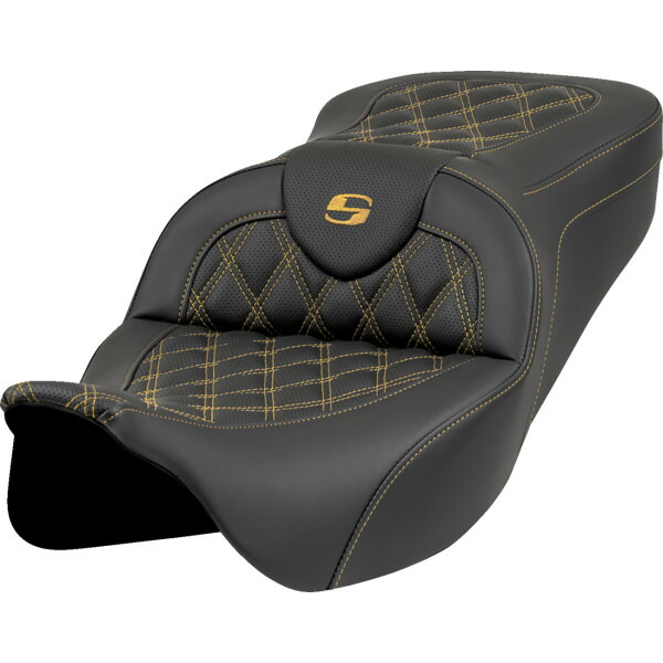 【USA在庫あり】 サドルメン Saddlemen シート ROADSOFA LS ゴールド ステッチ 0801-1988 JP店