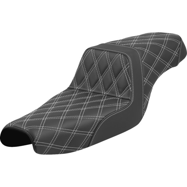 【USA在庫あり】 サドルメン Saddlemen シート STEP UP LS XL ホワイト ステッチ 0804-0824 JP店
