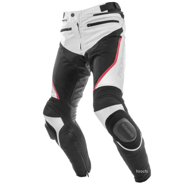 【メーカー在庫あり】 PK-757 コミネ KOMINE 春夏モデル R-SPEC レザーメッシュパンツ 白 Lサイズ 07-757 JP店｜株式会社ヒロチー商事 店