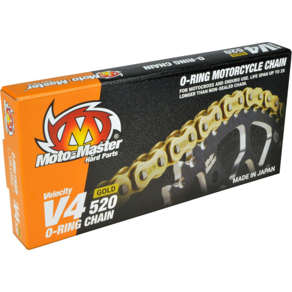 【USA在庫あり】 モトマスター Moto-Master MX CHAIN V4-520G ,O-RING ,120 LINKS, GOLD 1222-0626 JP店