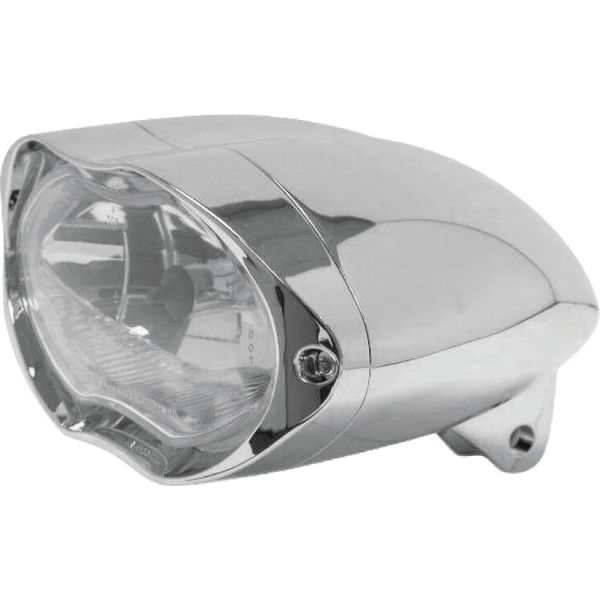 【USA在庫あり】 Bikers Choice Chrome Sunray Headlight Bottom Mount Universal Custom 55/60W H4 bkc482821 JP店
