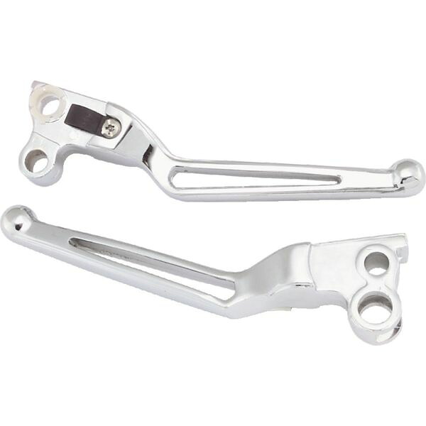 【USA在庫あり】 Bikers Choice 82-95 Big Twin & XL Chrome Custom Slotted Lever Set bkc491253 JP店