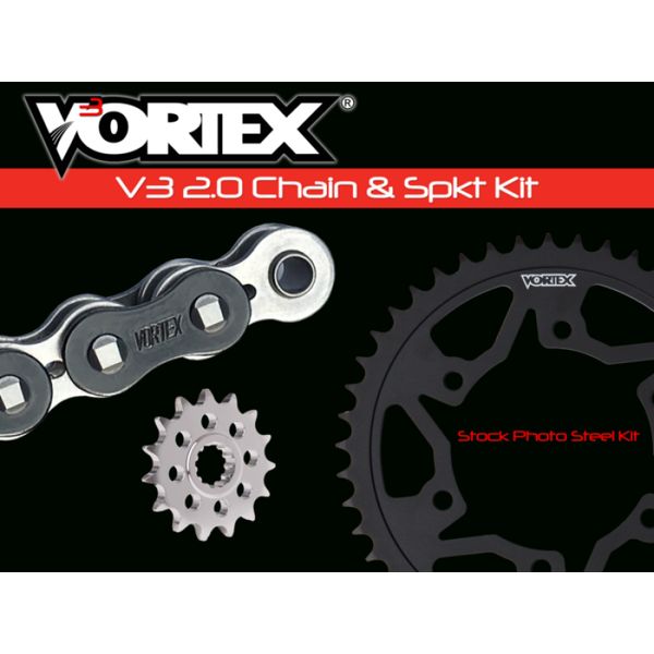 【USA在庫あり】 Vortex Racing V3 2.0 Chain and Sprocket Kit 3271-15,435S-50,520SX3-116- Black vtxCK6317 JP店