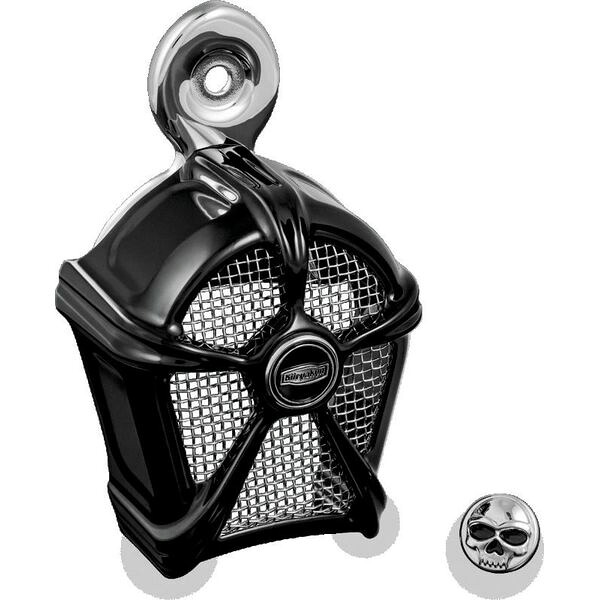 【USA在庫あり】 Kuryakyn Mach 2 Horn Cover Black With Chrome Mesh kur7297 JP店
