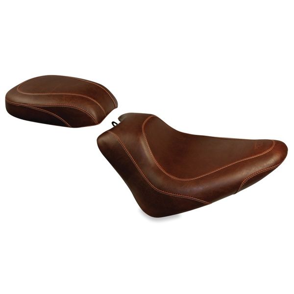 【USA在庫あり】 Mustang 11-13 Harley Blackline, 12-17 Slim/Slim S Tripper Solo Seat - Distressed Brown mmp76764 JP店