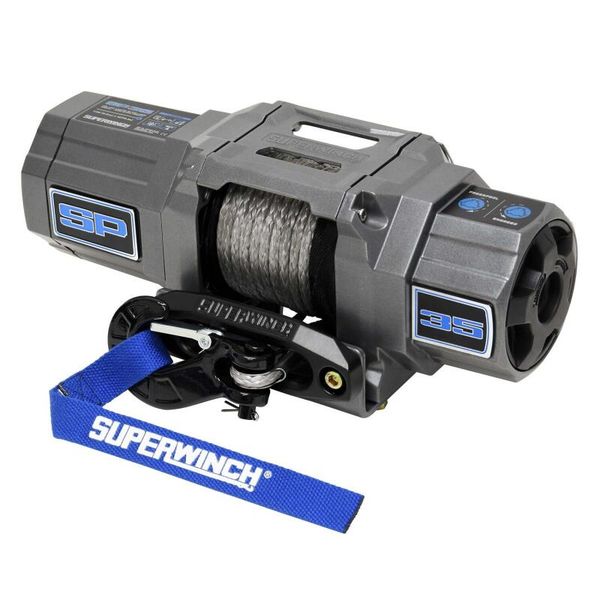 【USA在庫あり】 Superwinch 3500 LBS 12V DC 7/32in x 40ft Synthetic Rope Hawse Fairlead SP 35SR Winch suw1135250 JP店
