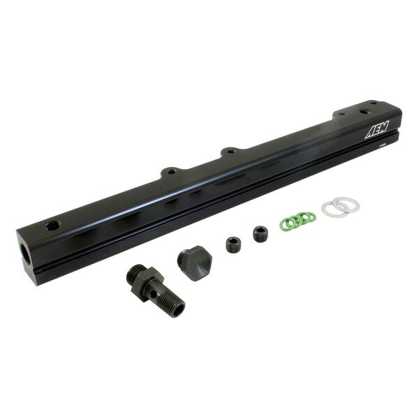 【USA在庫あり】 AEM 96-00 Civic CX/DX/LX/EX & 96-97 Del Sol S/Si Black Fuel Rail aem25-109BK JP店