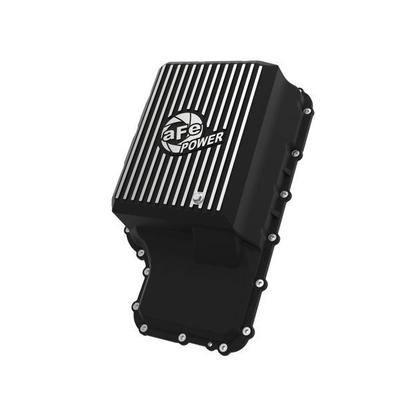 【USA在庫あり】 aFe 20-21 Ford Truck w/ 10R140 Transmission Pan Black POWER Street Series w/ Machined Fins afe46-71220B JP店