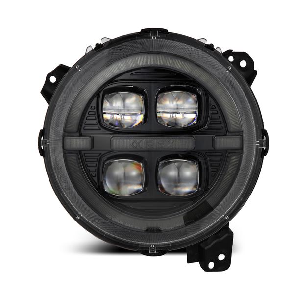 【USA在庫あり】 AlphaRex 18-23 Jeep Wrangler JL/Gladiator JT LED Proj Headlights Alpha-Blk w/ Activ Light/Seq Signal arx880867 JP店