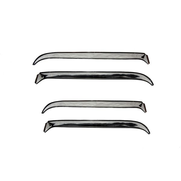 【USA在庫あり】 AVS 07-18 Jeep Wrangler Ventshade Front & Rear Window Deflectors 4pc - Stainless avs14918 JP店
