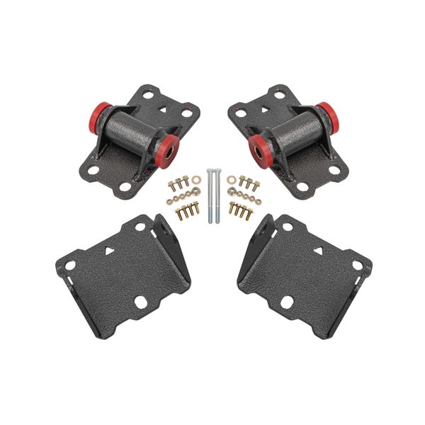【USA在庫あり】 BMR 78-87 G-Body Motor Mount Kit Upper & Lower Poly - Black Hammertone bmrMM460H JP店