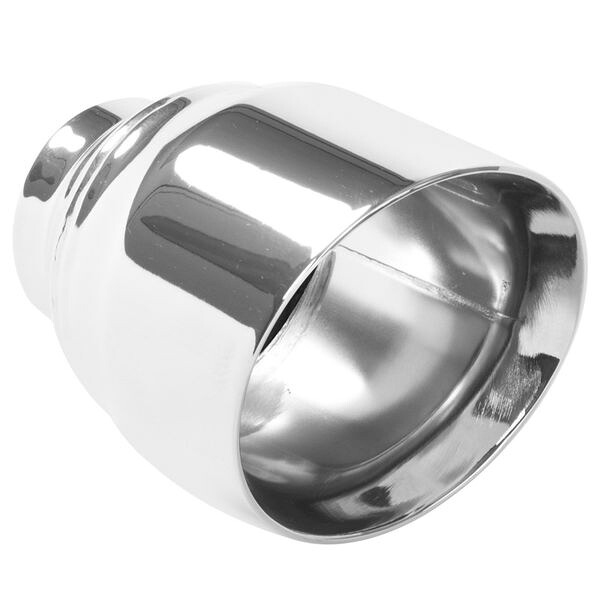 【USA在庫あり】 MagnaFlow Tip Stainless Double Wall Round Single Outlet Polished 4.5in DIA 2.5in Inlet 5.75in Length mag35224 JP店
