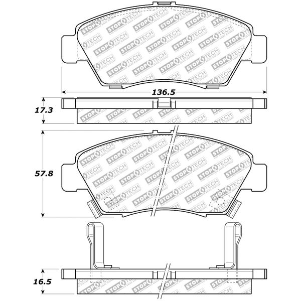 【USA在庫あり】 StopTech Street Select Brake Pads - Rear sto305.06210 JP店