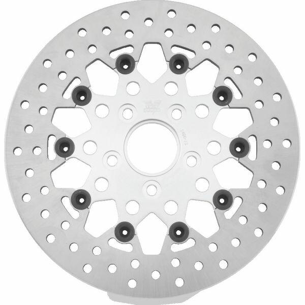 【USA在庫あり】 Twin Power 84-17 Big Twin Exc 08-17 FLH FLT Rear 11.5 Floating Rotor Silver Mesh twp666840 JP店