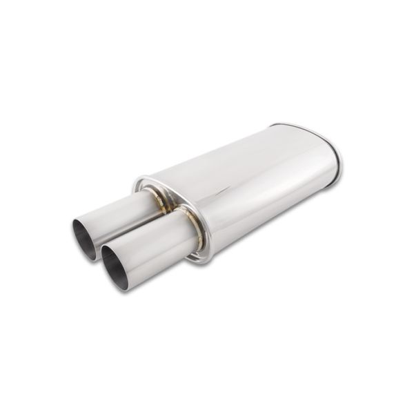 【USA在庫あり】 Vibrant Streetpower Oval Muffler w/3.00in Round Straight Cut Tip (2.50in Inlet) vib1094 JP店