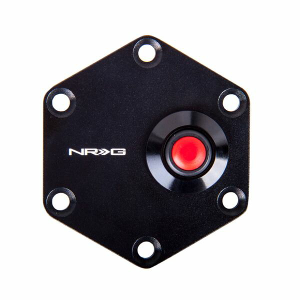 【USA在庫あり】 NRG Hexagnal Steering Wheel Ring w/Horn Button - Black nrgSTR-600BK JP店