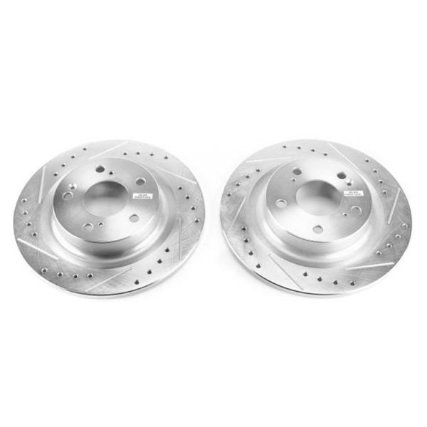 【USA在庫あり】 Power Stop 17-18 Honda Civic Rear Evolution Drilled & Slotted Rotors - Pair psbJBR1749XPR JP店