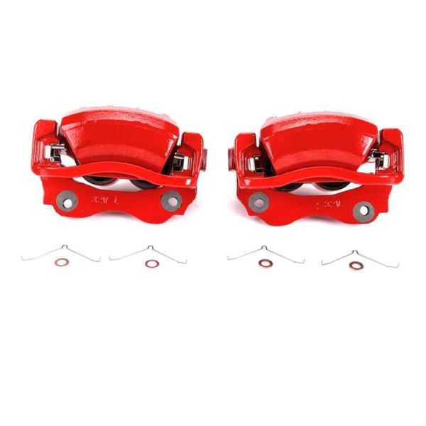 【USA在庫あり】 Power Stop 01-05 Lexus IS300 Front Red Calipers w/Brackets - Pair psbS2778 JP店