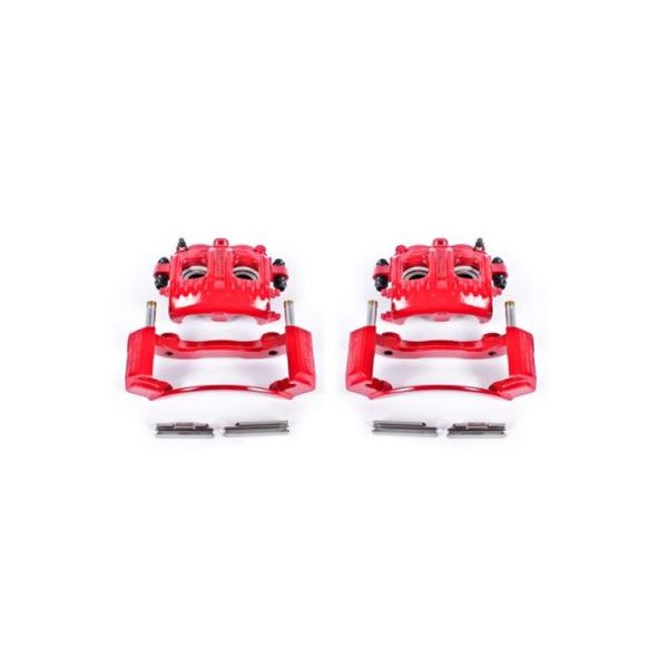 【USA在庫あり】 Power Stop 97-02 Ford Expedition Front Red Calipers w/Brackets - Pair psbS4652 JP店