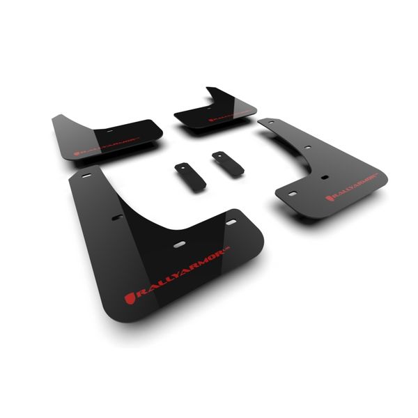 【USA在庫あり】 Rally Armor 24-25 Tesla Model 3 Highland Black UR Mud Flap Red Logo ralMF122-UR-BLK-RD JP店