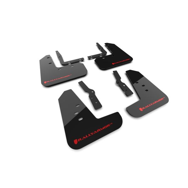 【USA在庫あり】 Rally Armor 2024+ Ford Mustang Black UR Mud Flap w/ Red Logo ralMF126-UR-BLK-RD JP店