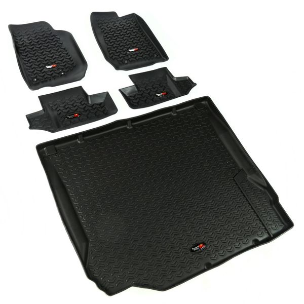 【USA在庫あり】 Rugged Ridge Floor Liner Front/Rear/Cargo Black 2007-2010 Jeep Wrangler JK 2 Dr rug12988.02 JP店