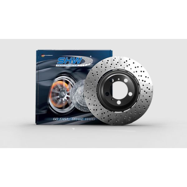 【USA在庫あり】 SHW 01-06 BMW M3 3.2L Right Front Drilled Lightweight Brake Rotor (European Model) (34112282802) shwBFR42842 JP店