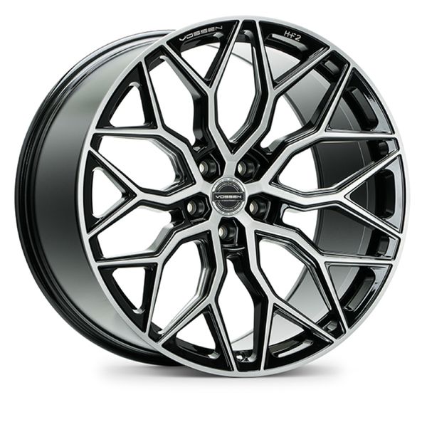 【USA在庫あり】 Vossen HF-2 22x10.5 / 5x120 / ET38 / Deep Face / 72.56 - Brushed Gloss Black Wheel vosHF2-2B44 JP店