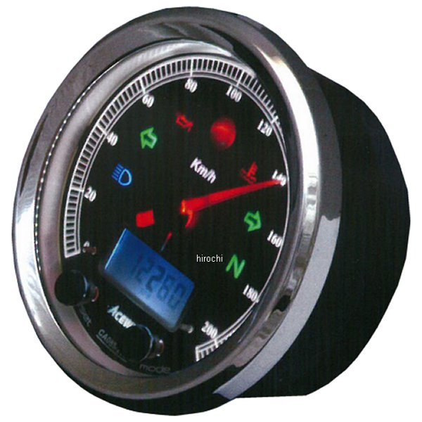 エースウェル ACEWELL 多機能デジタルメーター 210Km/H 黒パネル CA085-212-B JP店|株式会社ヒロチー商事 店