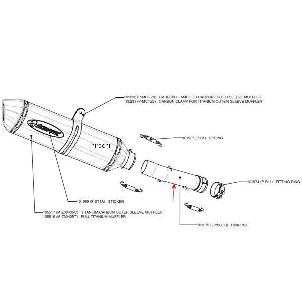 アクラポビッチ AKRAPOVIC テールパイプ 03年-05年 YZF-R6R L-Y6SO3 JP店｜株式会社ヒロチー商事 店