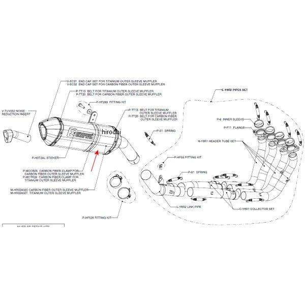 アクラポビッチ AKRAPOVIC リペアサイレンサー R-TYPE E1仕様 10年 FZ8 カーボン M-HR02402C JP店