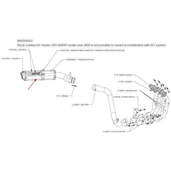 アクラポビッチ AKRAPOVIC リペアサイレンサーヘックスチタン M-W00605T JP店