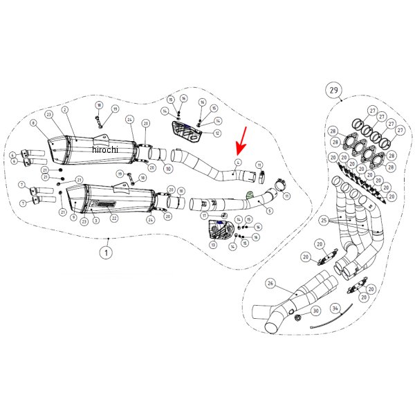 アクラポビッチ AKRAPOVIC リンクパイプ 左側用 12年以降 ニンジャ ZX-14R ステンレス L-K14SO3L JP店|株式会社ヒロチー商事 店