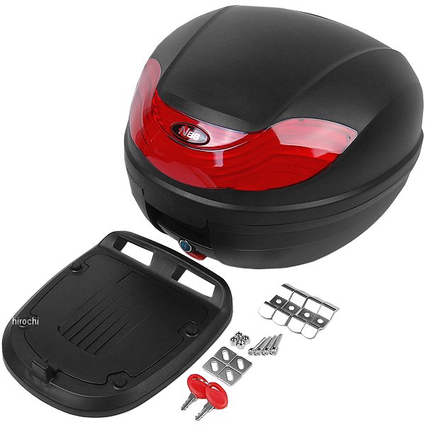 【メーカー在庫あり】 NBS バイクパーツセンター リアボックス 黒/赤 32L 907906 JP店